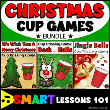 Preview of Christmas Cup Games: Christmas Music Games: Rhythm Activity Lessons Christmas