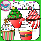 Christmas Cupcake Clip Art