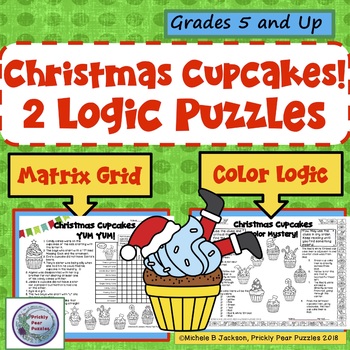 Preview of Christmas Cupcakes Logic Puzzles