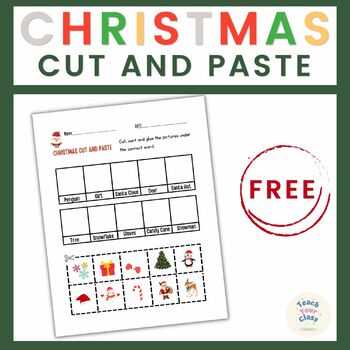 Christmas Cut And Paste Worksheets | December Activity by teachyourclass