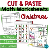 Christmas Cut and Paste Math Activities | Special Educatio