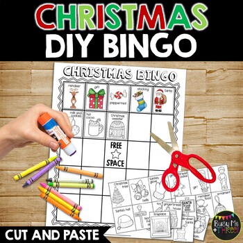 Preview of Christmas Bingo DIY DO IT YOURSELF Santa Rudolph Gingerbread Man Hot Cocoa