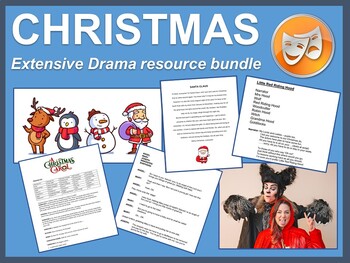 Preview of Christmas DRAMA End of Semester activity pack!