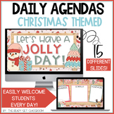 Christmas Daily Agenda Slides, December Themed Editable Go