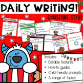 Christmas Daily Writing Prompts | Editable Features | Aust