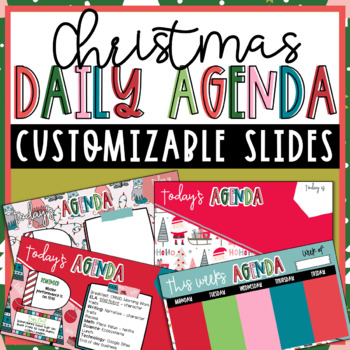 Preview of Christmas Daily and Weekly Agenda Slides Templates