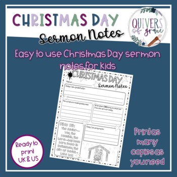 Preview of Christmas Day Sermon Notes for Kids