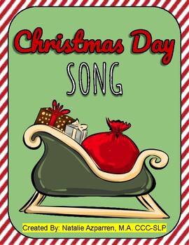 Preview of Christmas Day Song for Preschool Kindergarten Speech Therapy Phonemic Awareness