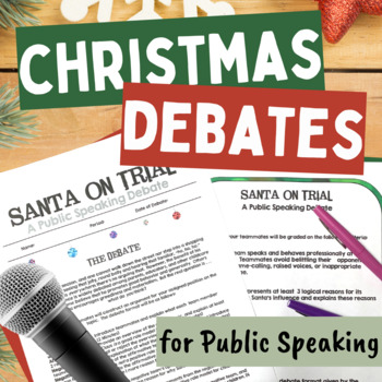 Preview of Christmas Debates for Middle School ELA - Public Speaking Activity