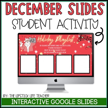 Preview of Christmas December Activity Slides, SEL Holiday Student Activity