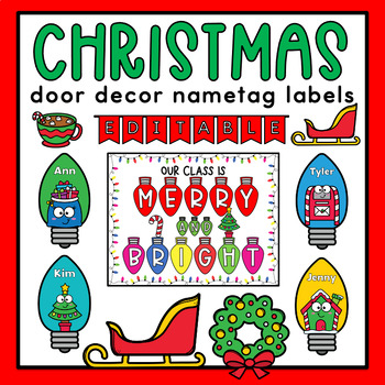 Christmas Desk Name Tags - Editable – Starlight Treasures LLC