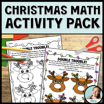 Preview of Christmas December Math Fun Packet Early Finisher Activity Morning Work Grade 2