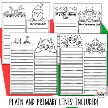 Christmas December Writing Paper Templates - Writing Center Refresh Pack