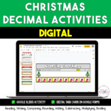 5th Grade Christmas Digital Decimal Activities