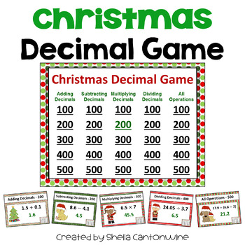 Preview of Christmas Decimal Game