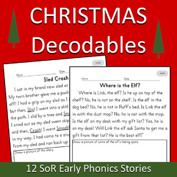 Preview of Christmas Decodables | Science of Reading Early Phonics & Fluency Stories