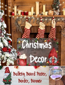Preview of Christmas Decor: Posters, Bulletin Borders, Banner- Bulletin Board Set!