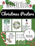 Christmas Decor Watercolor Posters