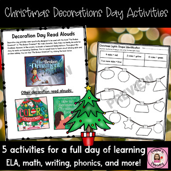 Preview of Christmas Decorations Day Activities - 12 Days of Christmas