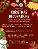 Christmas Decorations Speech and Language Handout