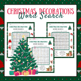 Christmas Decorations Word Search Puzzle | Christmas Activities