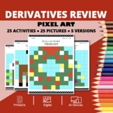 Christmas: Derivatives REVIEW Pixel Art Activity