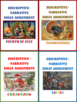 Preview of Descriptive-Narrative Essay Assignment Bundle for Holidays