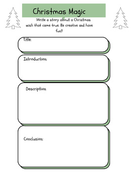 Preview of Christmas Descriptive Writing