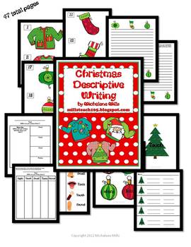 Preview of Christmas Descriptive Writing Activities, Graphic Organizers, and Foldables