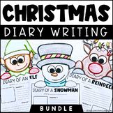 Christmas Diary Writing BUNDLE - Elf, Reindeer, and Snowma