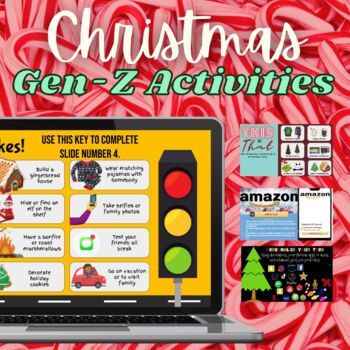 Preview of Christmas Digital Activities for Middle and High School Plus FREE bonus slides!