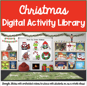 Preview of Christmas Digital Book and Activity Library: Google Slides