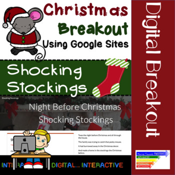 Preview of Christmas Digital Escape Room Activity: Shocking Stockings