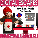 Christmas Digital Escape Room - Add and Subtract Decimals 