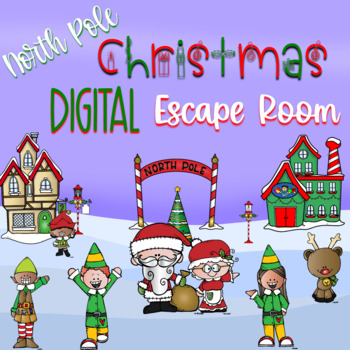 Preview of Christmas Digital Escape Room-ELA Skill-Based!