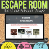 Christmas Digital Escape Room Informational Text Reindeer