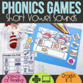 Short Vowels Sort Phonics Games Christmas Literacy Centers