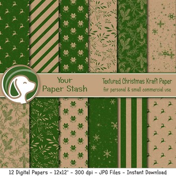 Free Winter and Christmas Scrapbook Paper