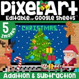 Christmas Digital Pixel Art Magic Reveal ADDITION & SUBTRACTION