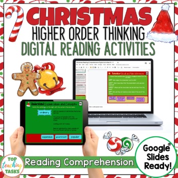 Preview of Christmas Digital Reading Comprehension for Google Classroom | Distance Learning