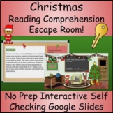 Christmas Digital Reading Comprehension Escape Room Grades