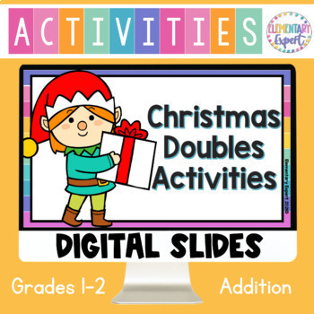 Preview of Christmas Digital Slides for 2nd Grade Math 1.OA.3, 1.OA.6, 2.OA.2