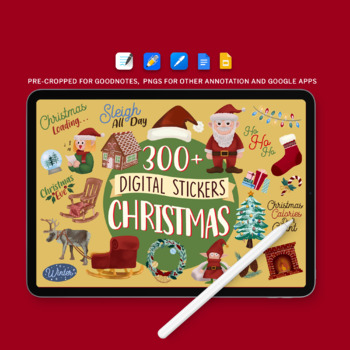Preview of Christmas Digital Sticker Pack, 300+ png Digital Planner Stickers
