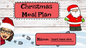 Preview of Christmas Dinner Plan