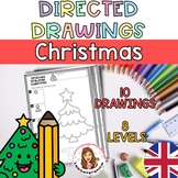 Christmas Directed Drawings. December Worksheets. No Prep 