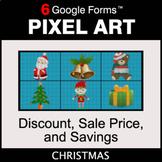 Christmas: Discount, Sale Price, Savings - Pixel Art Math 