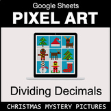 Christmas - Dividing Decimals - Google Sheets Pixel Art