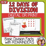 Christmas Division 12 Days of Practice with Remainders Dig