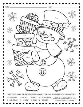 Download Christmas Division Coloring Pages by Extra Sprinkle | TpT