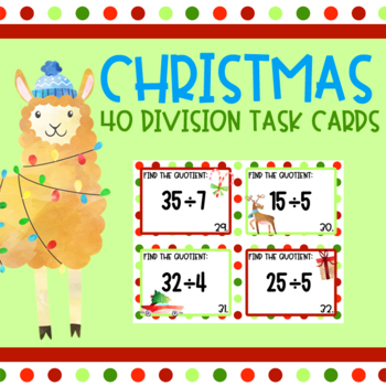 Preview of Christmas Division Task Cards